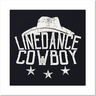 Linedance Cowboy Linedancer Gift Posters and Art